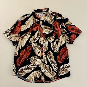 Floral Penguin by Munsingwear Men’s SS XXL Button Up Shirt Short Sleeve 2XL